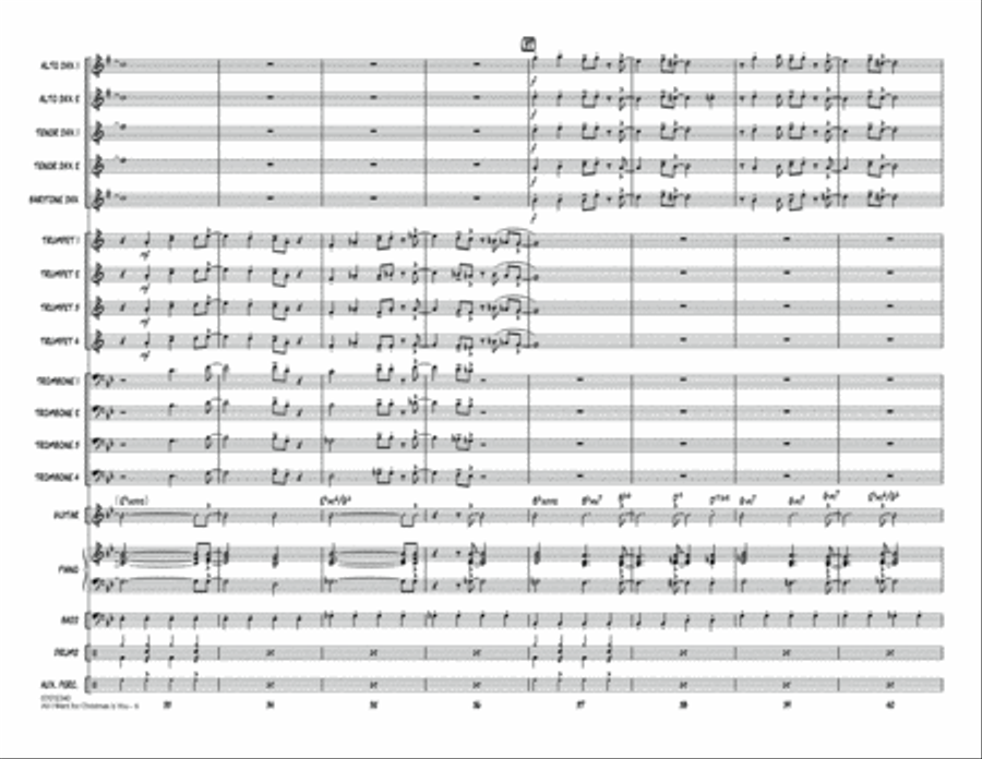 All I Want for Christmas Is You - Conductor Score (Full Score) Jazz Ensemble scores gallery preview page 6