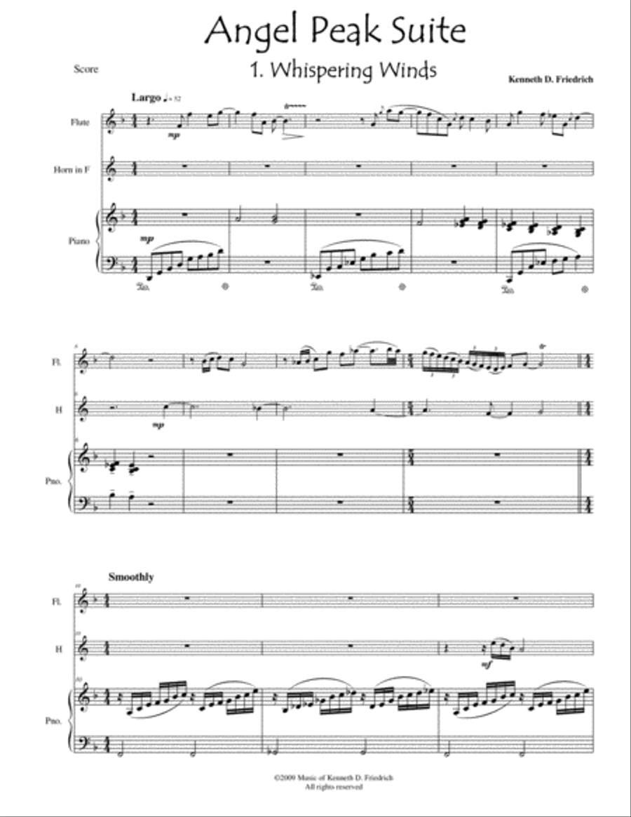 Angel Peak Suite Angel Peak Suite Woodwind Duet scores gallery preview page 1