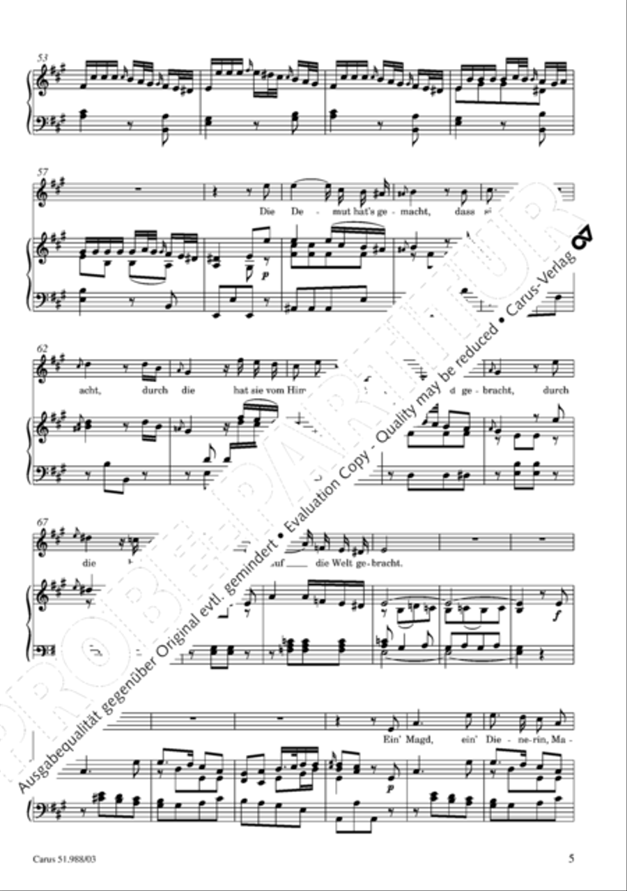 Ein' Magd, ein' Dienerin Soprano Voice scores gallery preview page 6