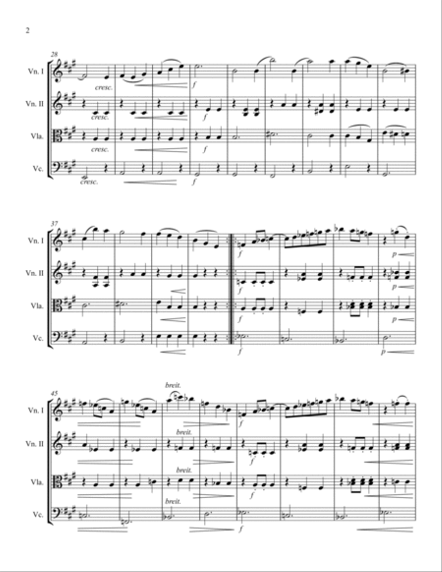 Waltz (No. 2) from Le Bal String Quartet scores gallery preview page 4