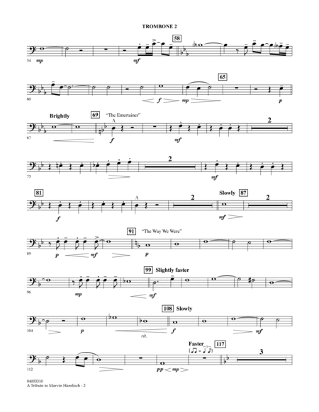 A Tribute To Marvin Hamlisch - Trombone 2