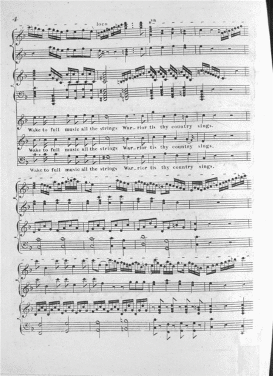 Ode in Honor of the Marquis of Wellington, Field Marshall, etc., etc., The Victorious Hero, and Deliverer of Spain Harp scores gallery preview page 5