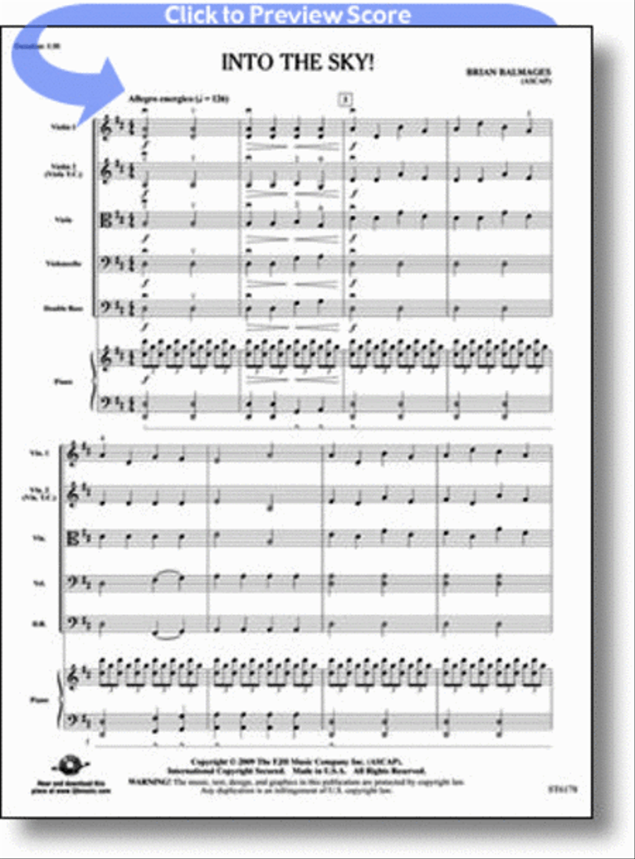 Into the Sky! Into the Sky! String Orchestra scores gallery preview page 1