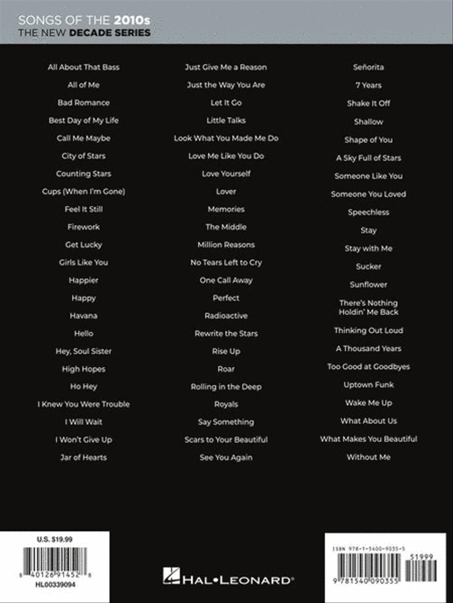 Songs of the 2010s: The New Decade Series – Updated Edition Electronic Keyboard scores gallery preview page 12