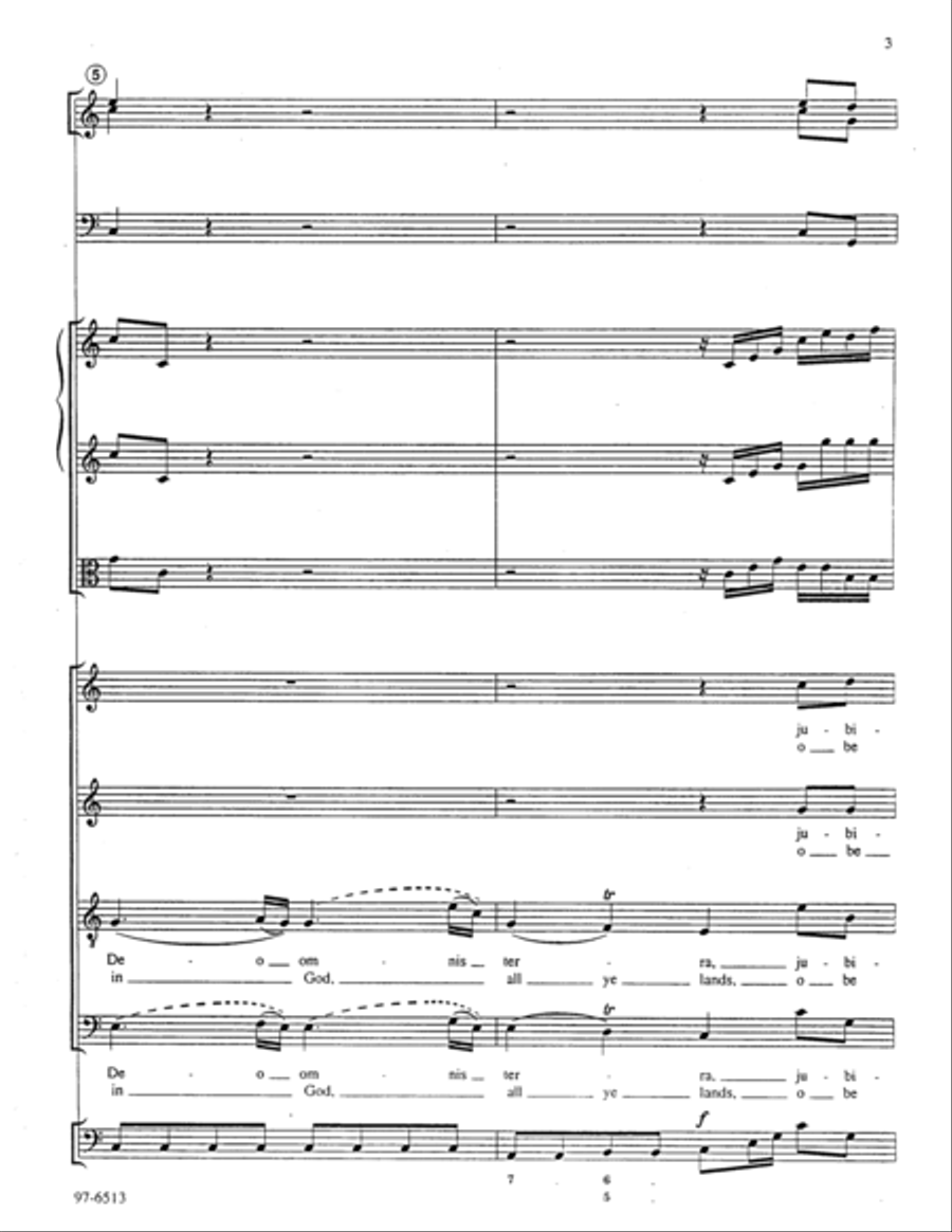 Jubilate Deo / O Be Joyful (Full Score) 4-Part scores gallery preview page 4