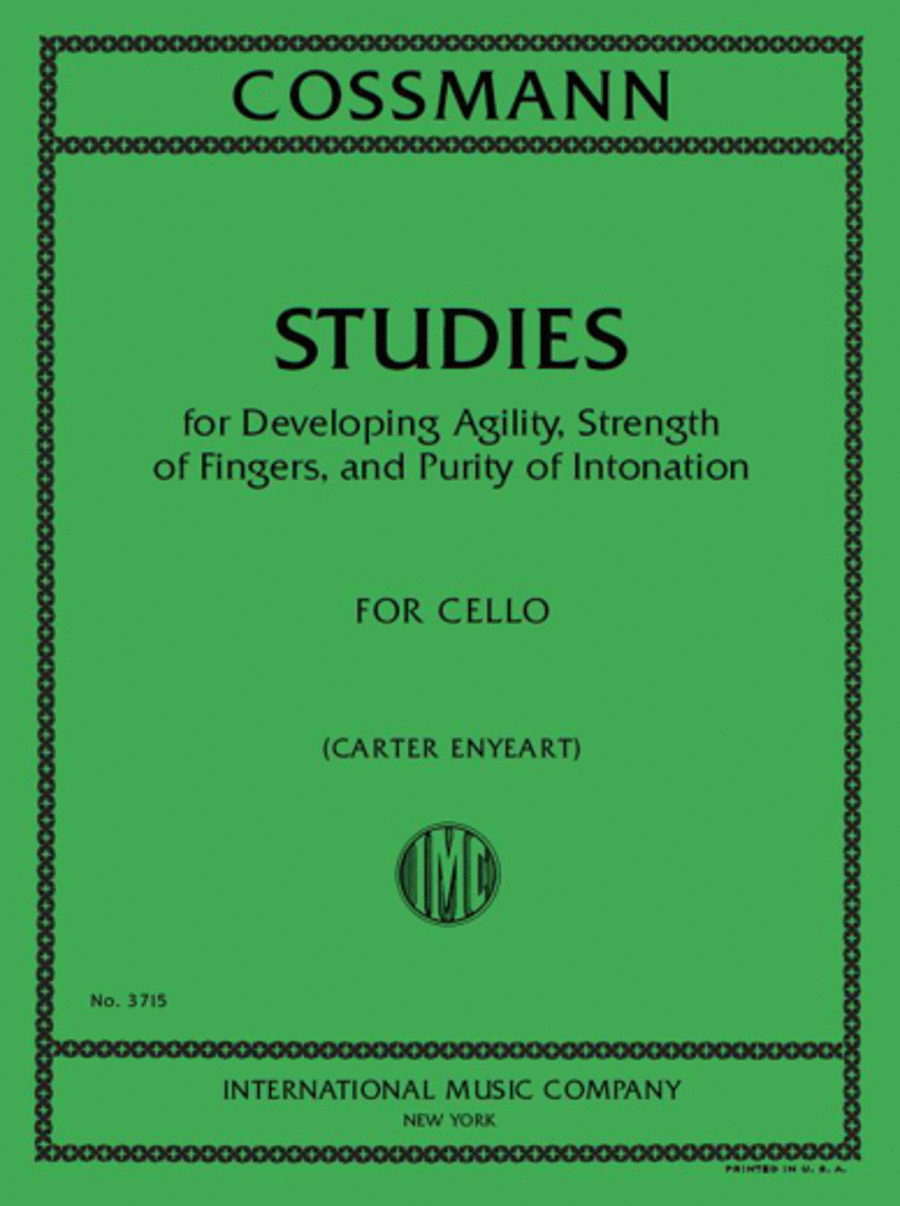 Studies For Developing Agility, Strength Of Fingers,And Purity Of Intonation Cello Solo scores gallery preview page 1