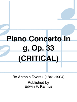Piano Concerto in g, Op. 33 (CRITICAL)