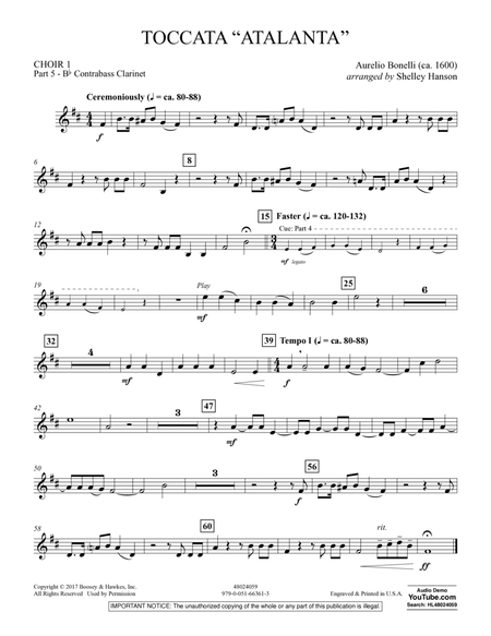 Toccata ("Atalanta") - Choir 1-Pt 5-Bb Contrabass Cl