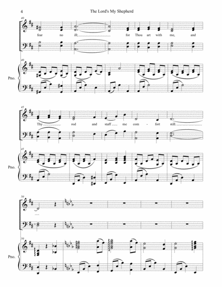 "The Lord's My Shepherd" for SATB Choir with Piano Accompaniment