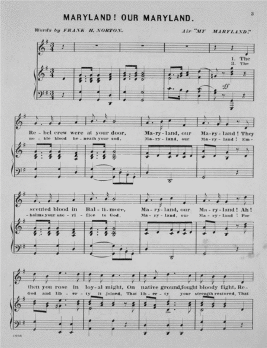 Maryland Our Maryland, or, Maryland Redeemed Voice scores gallery preview page 2
