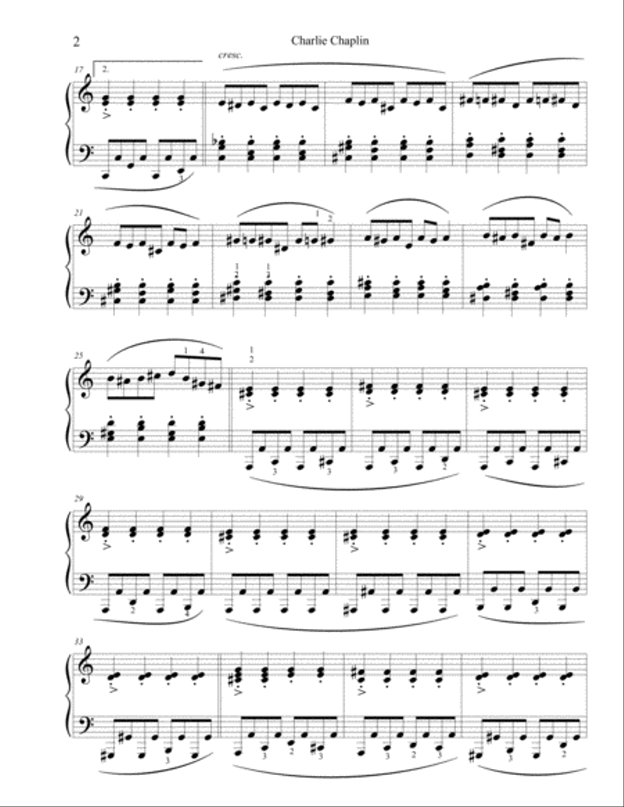 Charlie Chaplin - The Assembly Line Piano Solo scores gallery preview page 3