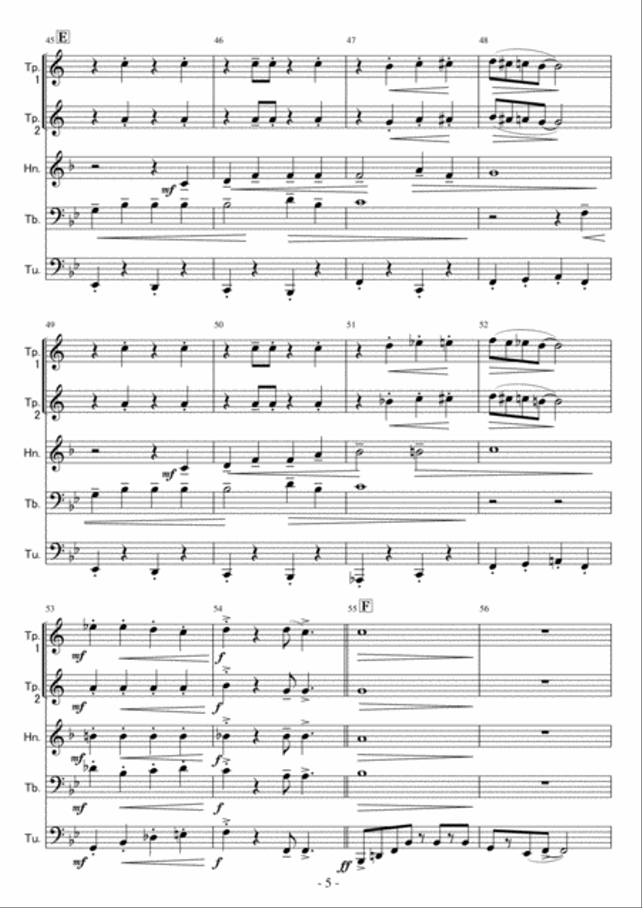 I Just Can't Wait To Be King Brass Ensemble scores gallery preview page 5