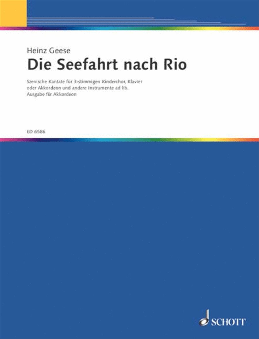 Geese H Seefahrt Nach Rio Children's Choir scores gallery preview page 1