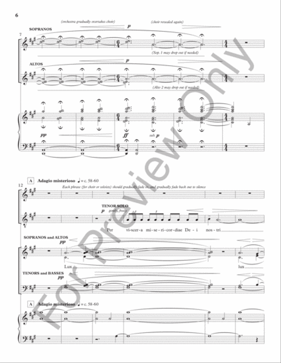 LUX: The Dawn From On High (Vocal Score) Choir scores gallery preview page 7