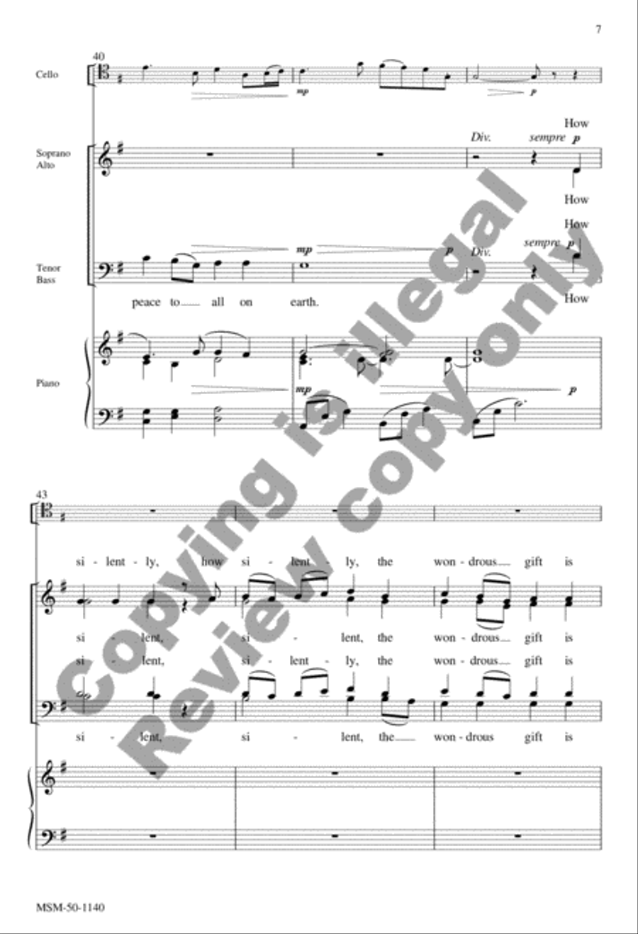 O Little Town of Bethlehem 4-Part scores gallery preview page 20
