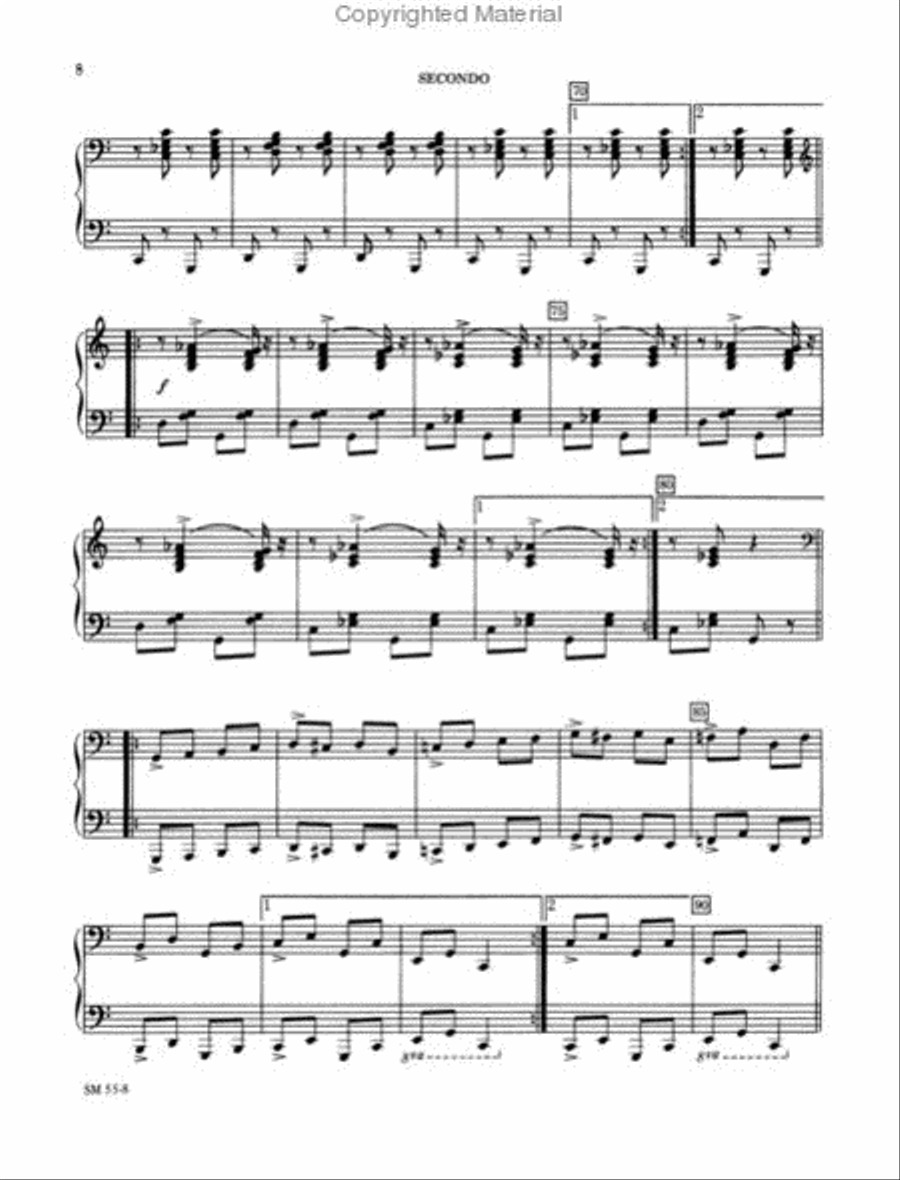 C. S. Theme and Variations Piano Duet scores gallery preview page 3