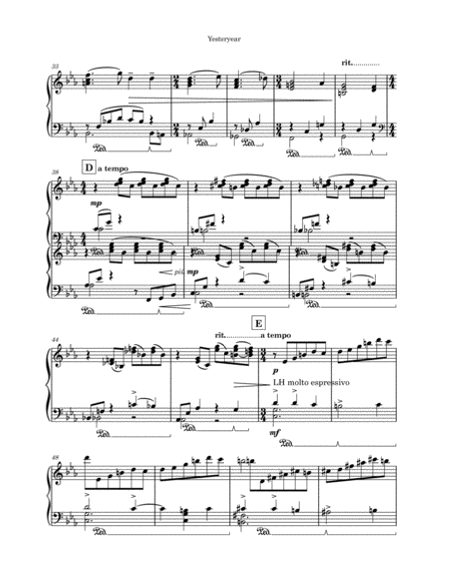 Yesteryear Piano Solo scores gallery preview page 4