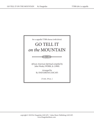 Go Tell It On The Mountain - Glee Club Arrangement