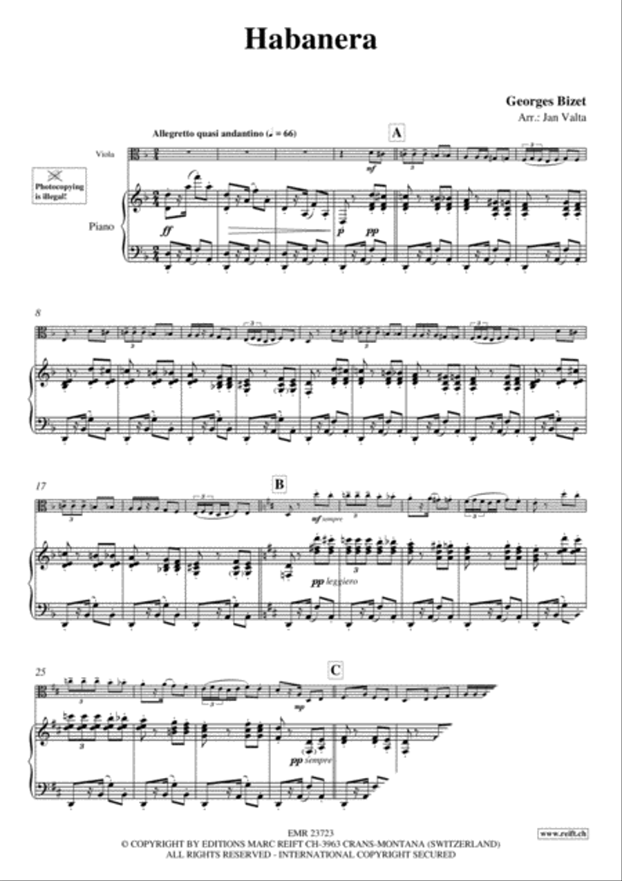 Habanera Habanera Piano Accompaniment scores gallery preview page 3