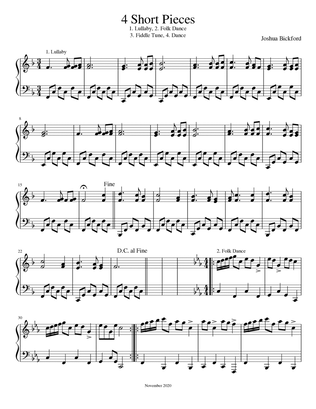 4 Short Pieces for piano