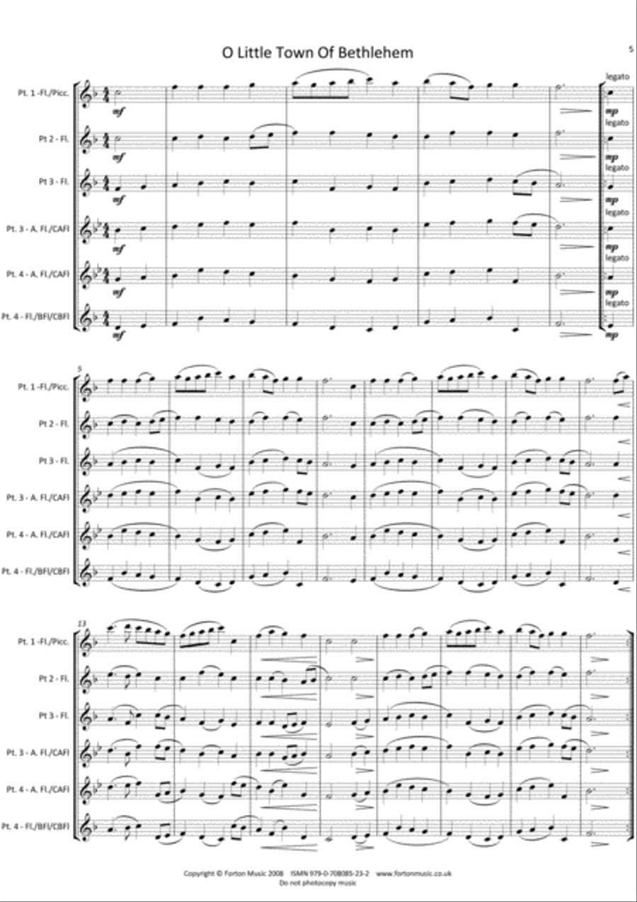 Christmas Collection Flute Quartet scores gallery preview page 5