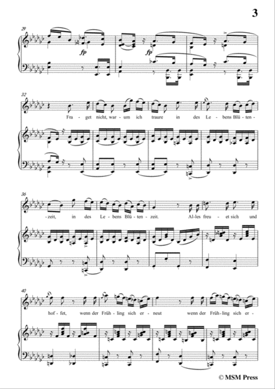 Schubert-Der Jüngling am Bache,Op.87 No.3,in e flat minor,for voice and piano Voice Solo scores gallery preview page 5