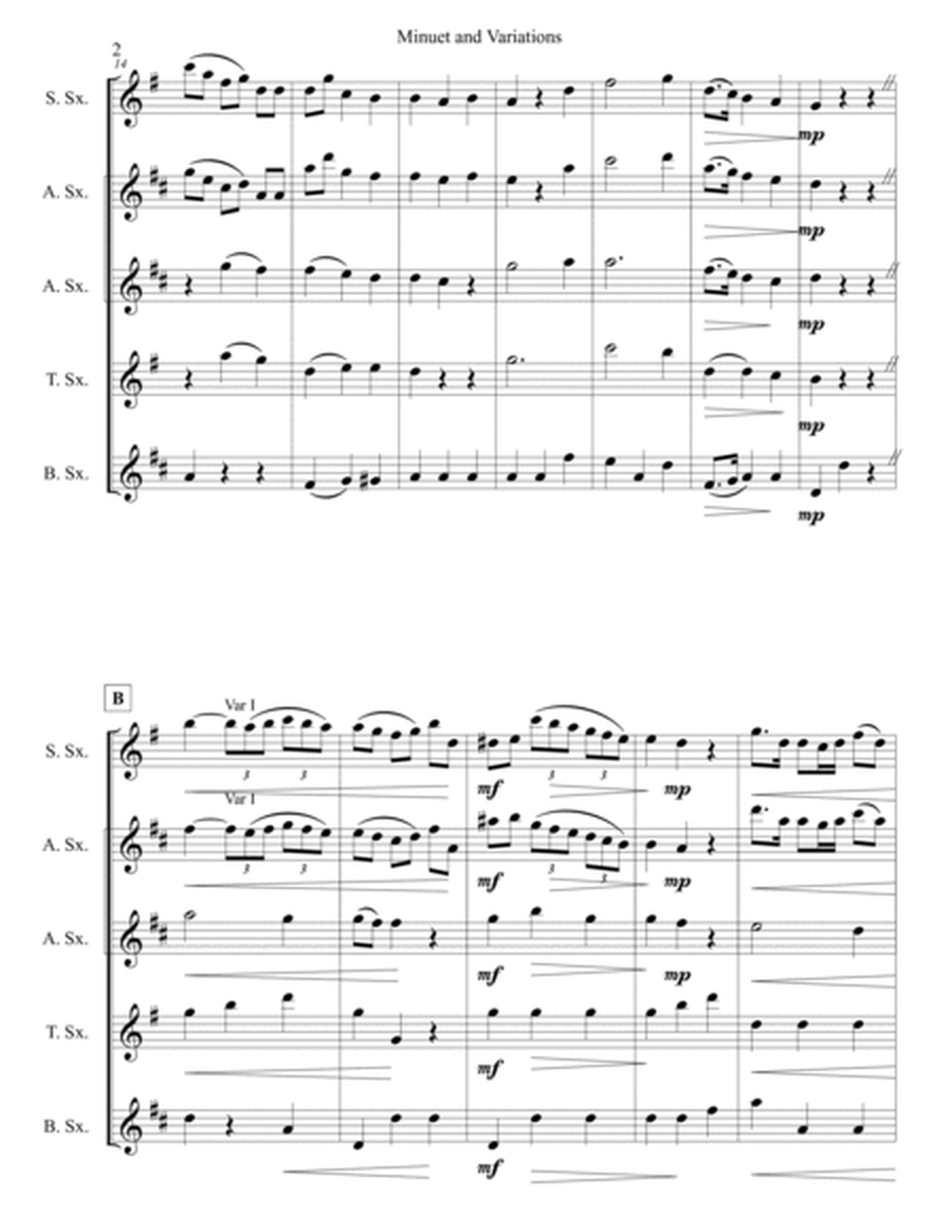 Minuet and Variations from String Quartet No. 1 op 8 by J. C. Bach image number null