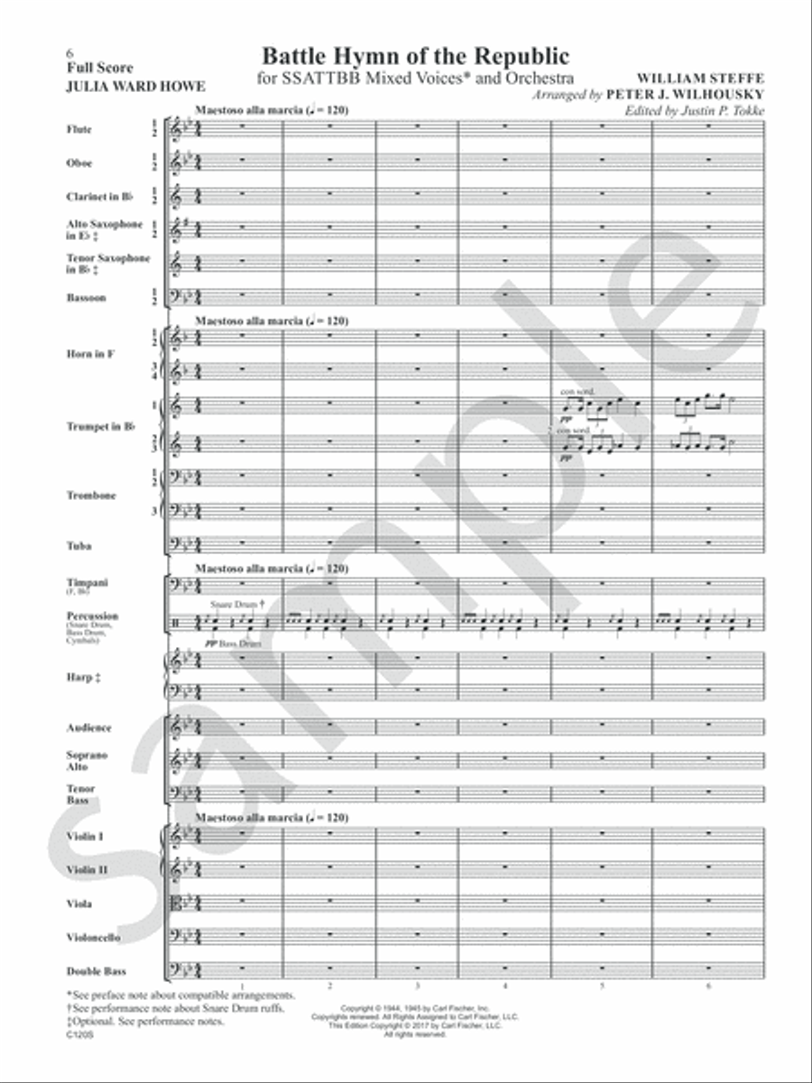 Battle Hymn of the Republic Orchestra scores gallery preview page 8