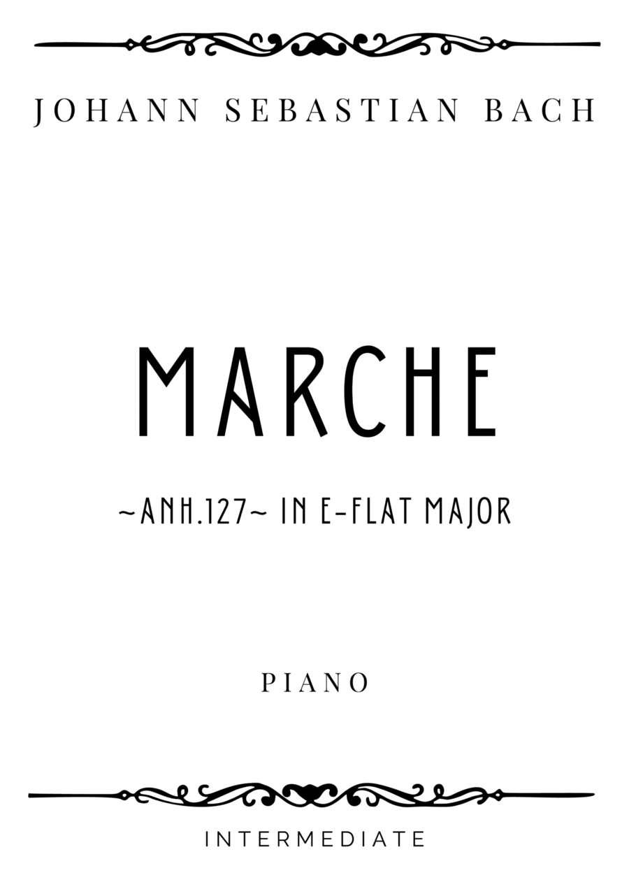J.S. Bach - Marche in E flat Major (BWV 127) - Intermediate Piano Method scores gallery preview page 1