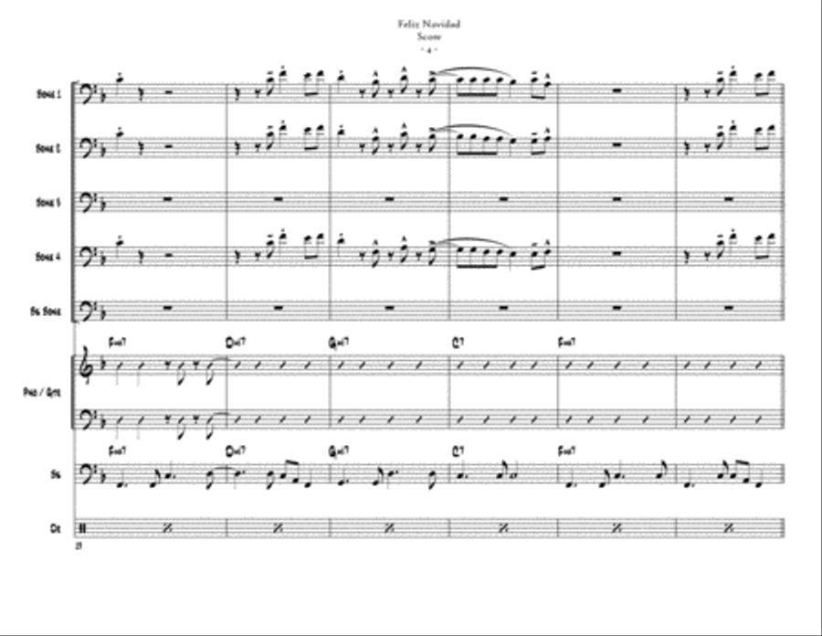 Feliz Navidad Feliz Navidad Brass Quintet scores gallery preview page 5