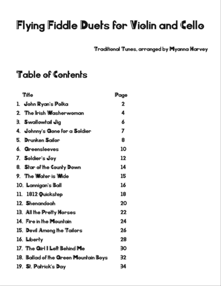 Flying Fiddle Duets for Violin and Cello, Book One String Orchestra scores gallery preview page 2