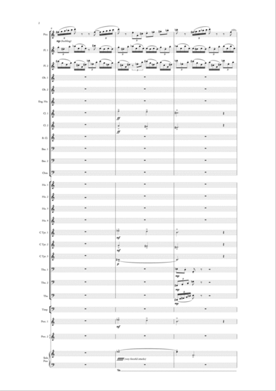 Carson Cooman: Enchanted Tracings (Piano Concerto No. 2) (2008) for solo piano and wind ensemble, sc