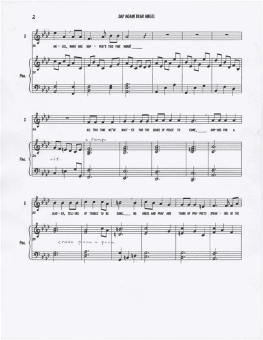 Say Again Dear Angel Voice Solo scores gallery preview page 2