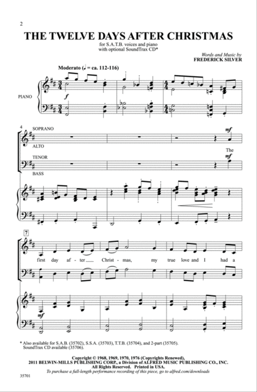 The Twelve Days After Christmas - SoundTrax CD (CD only) Choir scores gallery preview page 2