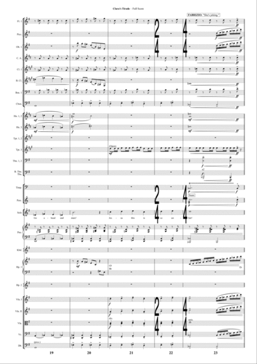 Clara's Tirade Clara's Tirade Full Orchestra scores gallery preview page 4