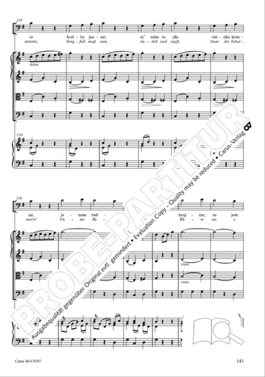 Missa pastoralis bohemica 4-Part scores gallery preview page 154