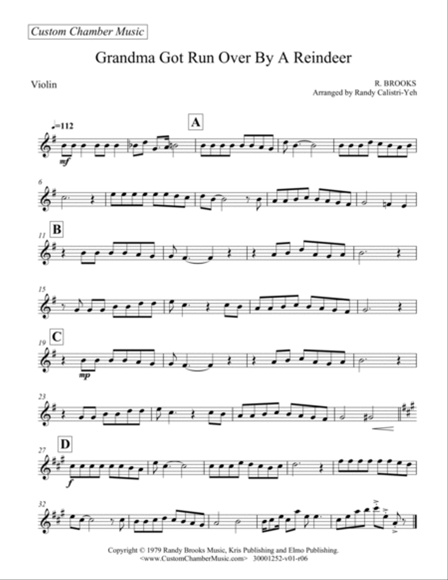 Grandma Got Run Over By A Reindeer String Trio scores gallery preview page 3
