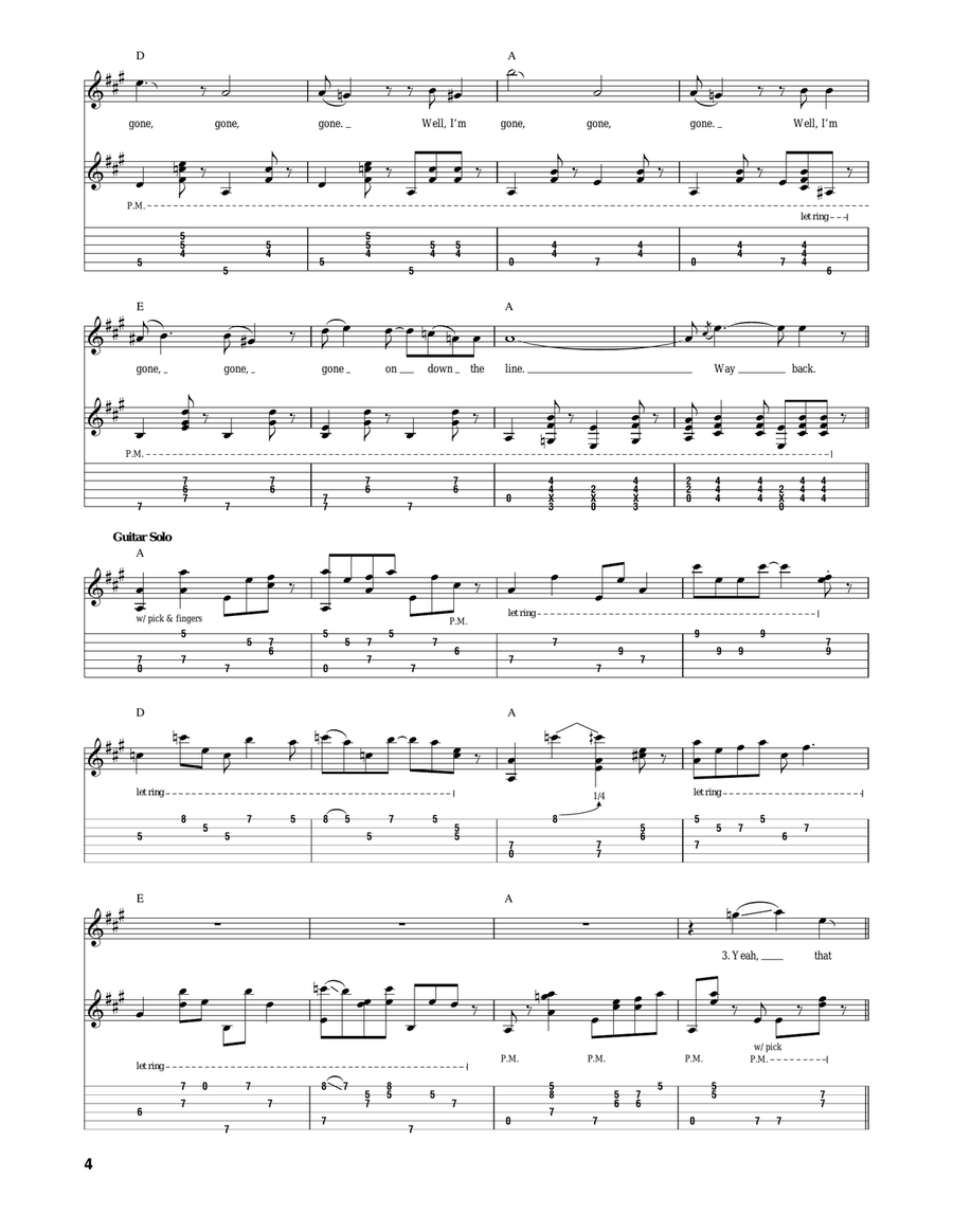 Gone, Gone, Gone Gone, Gone, Gone Acoustic Guitar scores gallery preview page 4