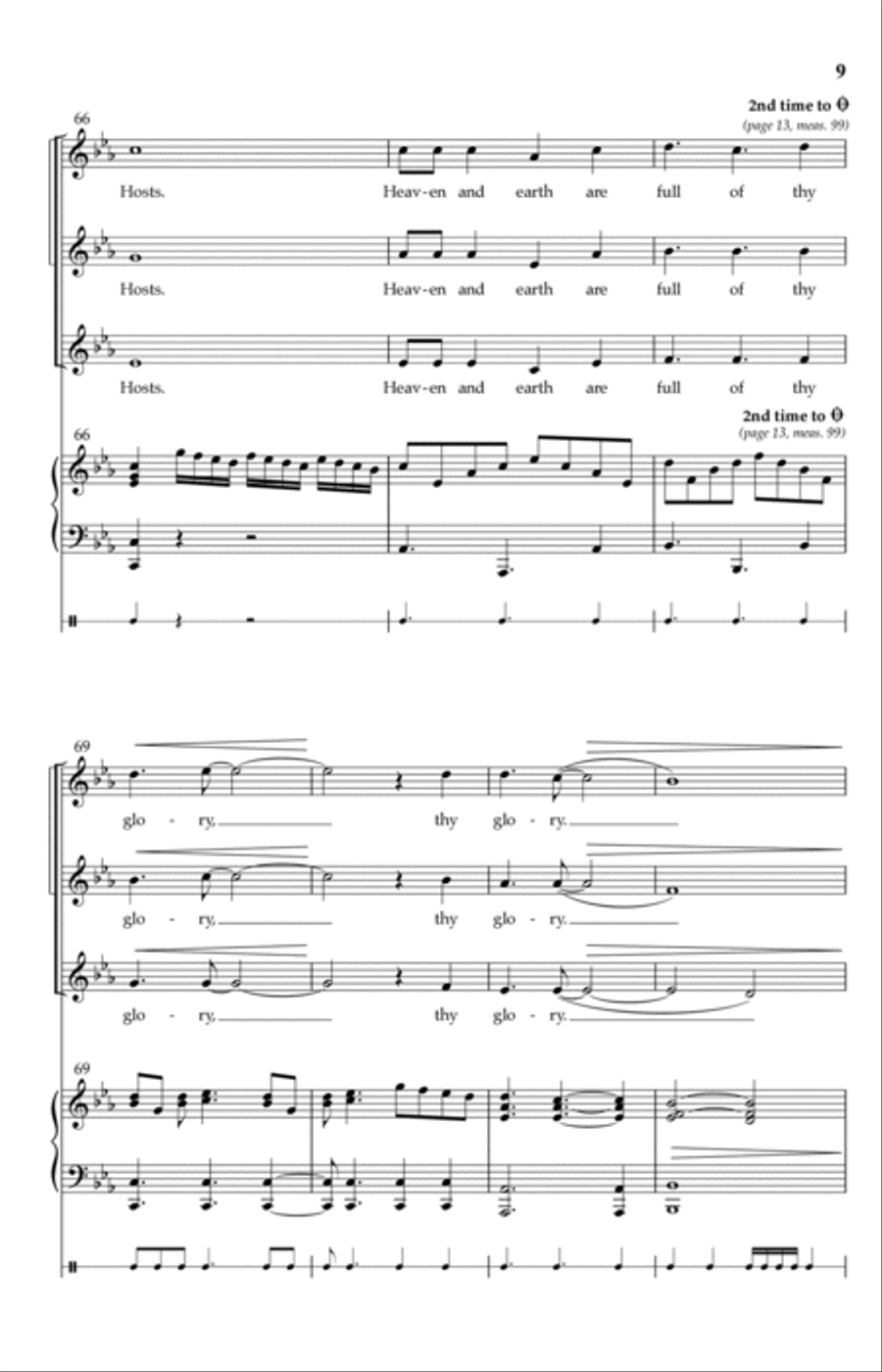 Benedictus & Sanctus (from Missa Brevis) SSAA scores gallery preview page 7