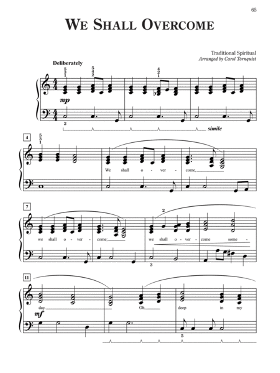 Pure & Simple Spirituals Easy Piano scores gallery preview page 4