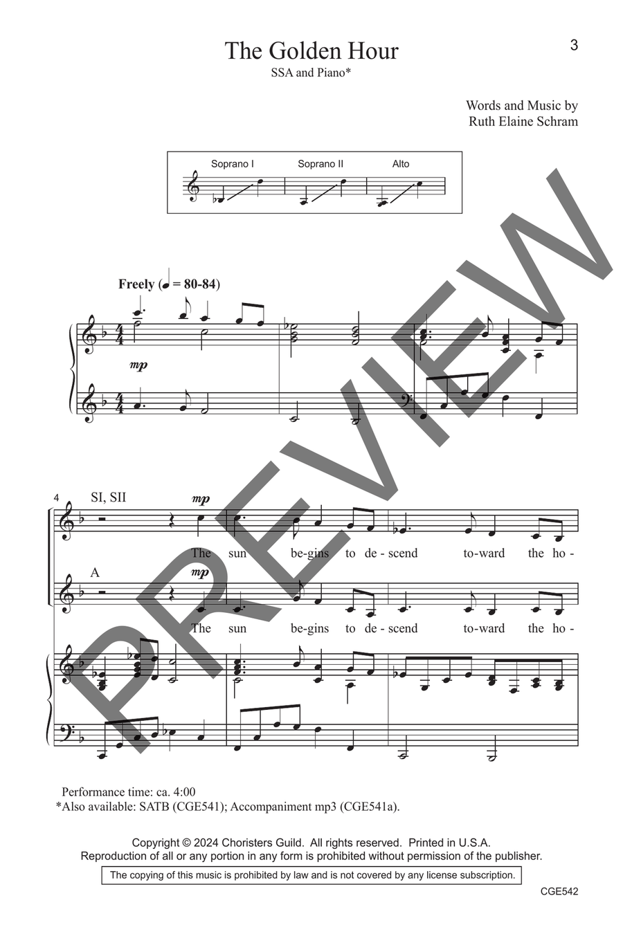 The Golden Hour (SSA) SSA scores gallery preview page 4