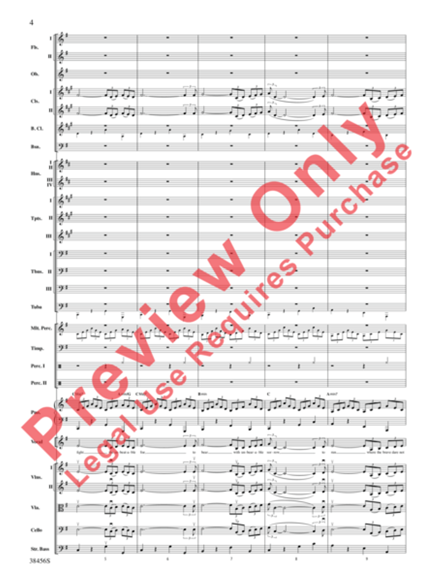 The Impossible Dream (from Man of La Mancha) Full Orchestra scores gallery preview page 5