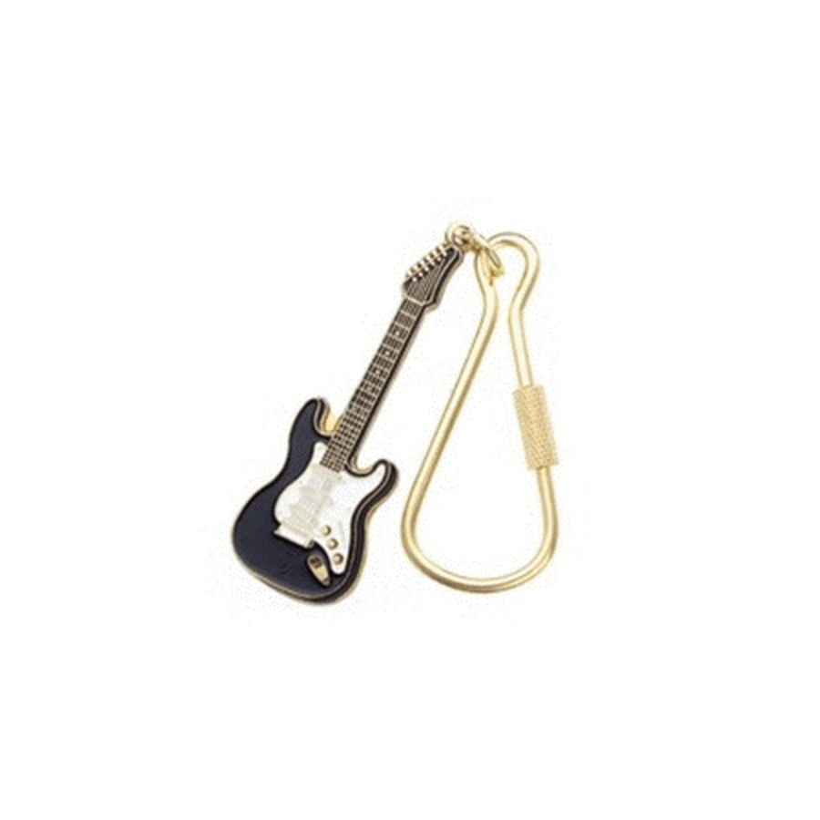 Keychain Black Strat Guitar