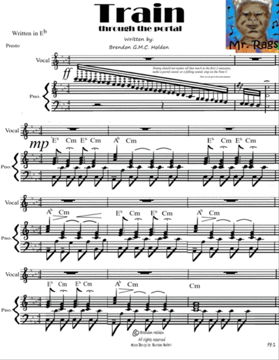 Train through the portal Piano Solo scores gallery preview page 3