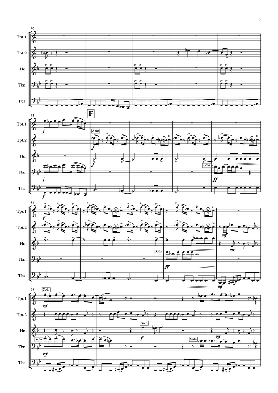 Ghostbusters Brass Quintet scores gallery preview page 5