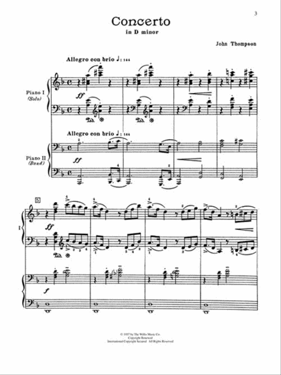 Concerto in D Minor Concerto in D Minor Piano Solo scores gallery preview page 3