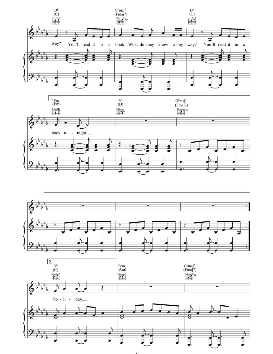 Fox In The Snow Piano, Vocal, Guitar scores gallery preview page 4