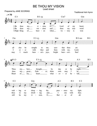Be Thou My Vision (Lead sheet)