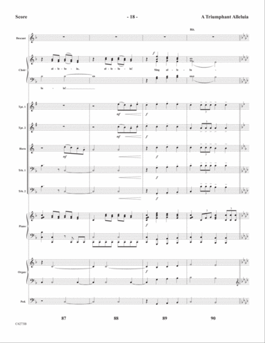 A Triumphant Alleluia Choir scores gallery preview page 20