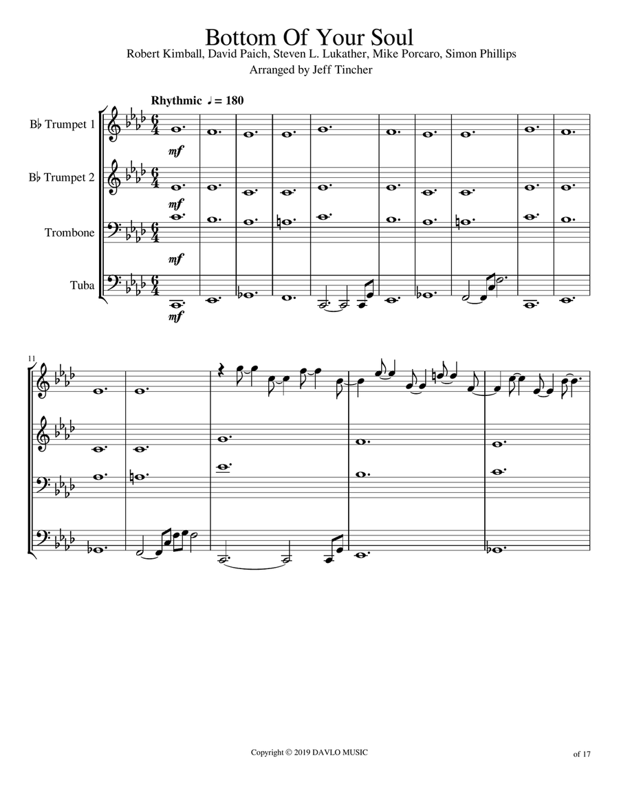 Bottom Of Your Soul Brass Ensemble scores gallery preview page 2